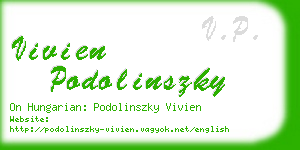 vivien podolinszky business card